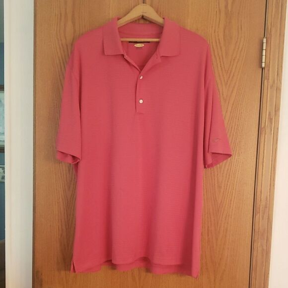 Very Nice Greg Norman Coral Red Polo Golf Shirt Sz XXL - Picture 1 of 6